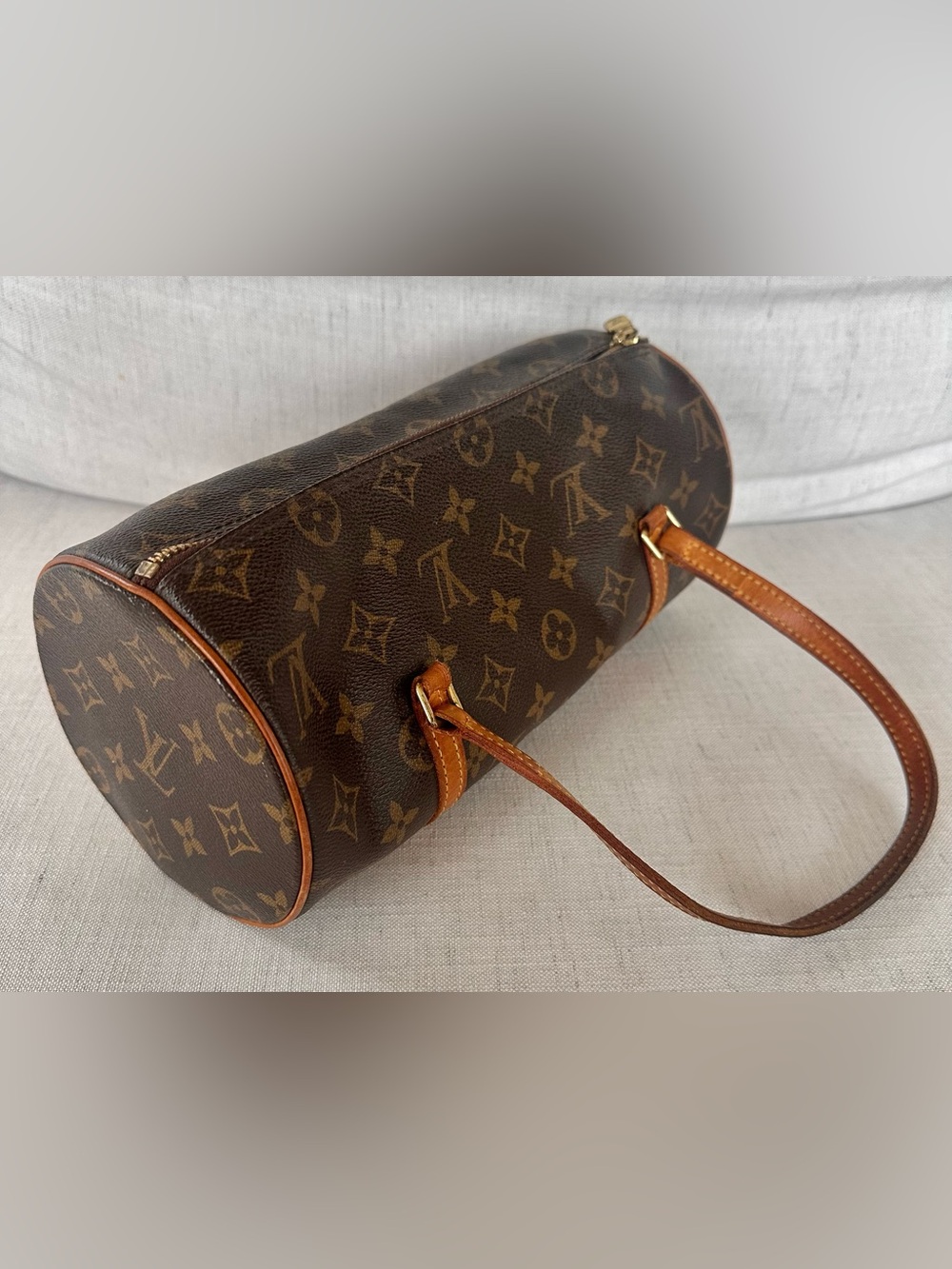 Louis Vuitton Vintage Monogram Papillon Barrel Bag PM Brown Canvas Shoulder Bag